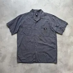 Dickies 半袖チェックシャツ 開襟 L ロゴのサムネイル