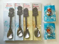 非売品 日世 ニックン＆セイチャン ストラップ ＆ スプーン　レトロのサムネイル