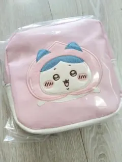 ちいかわ ハチワレ メイクポーチ ミニポーチ 桃 ピーチ