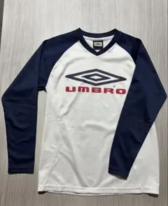 M*K様 umbro 長袖カットソー ホワイト/ネイビー 160cm