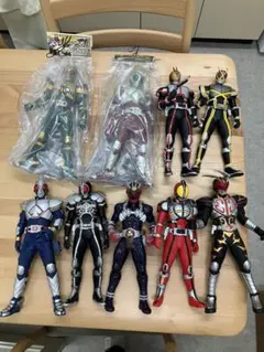 当時物 仮面ライダーファイズ ブレイド 響鬼 豪華ビッグソフビ 9体まとめ売り