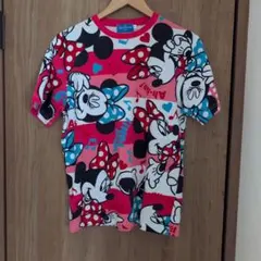 東京ディズニーリゾート ミニー　 Tシャツ Sサイズ　総柄　ピンク