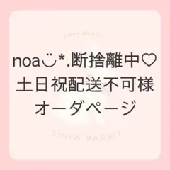 noa◡̈*.断捨離中♡土日祝配送不可様オーダページです