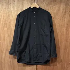 【状態良好】ユニクロ +J/後期/スタンドカラーシャツ/Sサイズ/ブラック