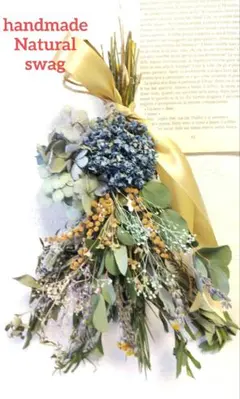お花たっぷり】大きめ30cm♡スワッグ ドライフラワー プレゼント