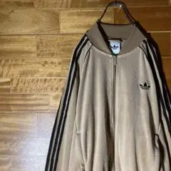 adidas ベロア トラックジャケット ジャージ ベージュ 風早ゆうた 2XL