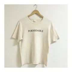 IENA 美品✨ロゴプリントTシャツ 綿100% ベージュFORMIDABLE