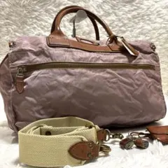 美品★Felisi 2way 波士頓包 P4 肩背包 粉色 附鎖