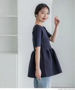 【新品未使用】貴重なブラック　coca ぺプラムニット