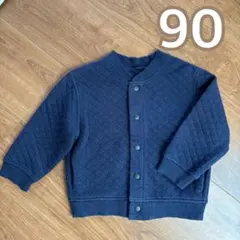 UNIQLO ユニクロ90ネイビー 紺色 キルティングアウター