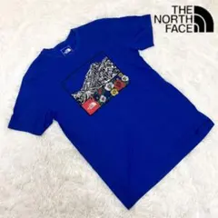 THE NORTH FACE ノースフェイス　Tシャツ　ブルー 山花デザイン