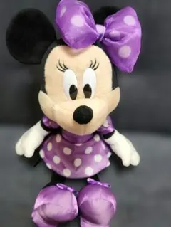 ディズニーランド ミニーマウス 紫色 水玉チャーム