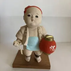 昭和レトロ】福助人形 陶器製 童子・貯金箱 置物 アンティーク 骨董