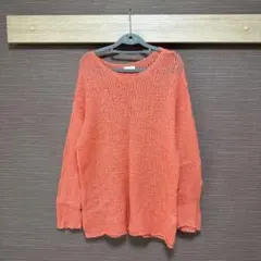 Ungrid モヘアニット長袖 オレンジ