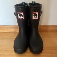 moz ブラック 長靴 ゴム製 バッジ付き　21cm