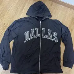 DALLAS ジップアップパーカー ブラック