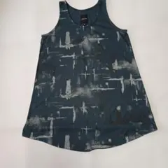 natuRAL vintage　 タンクトップ　 M　 ダークグリーン　ペイントのサムネイル
