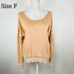 【美品】 ロデオクラウンズ ドルマンスリーブ カットソー F 希少 オパール加工