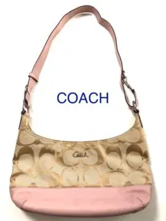 COACH コーチ シグネチャー 2way ショルダーバッグ 斜めがけ ピンク