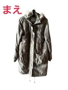 Sorridere フード付き ポケット モッズコート L オリーブグリーン