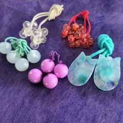 多色ヘアゴムセット 5個