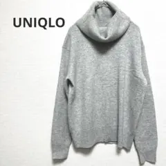 ユニクロ　カシミヤ　タートルネックセーター　ライトグレー　カシミヤ100% M