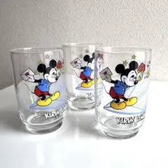 ミッキーマウス ガラスグラス 3個セット