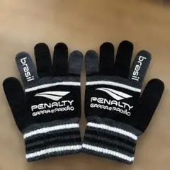 PENALTY 滑り止め付き手袋 ブラック/グレー