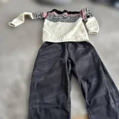 ラムウールハンドニット セットアップ Mサイズ