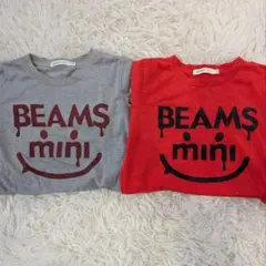 BEAMS mini Tシャツ 110サイズ グレー レッド 2枚セット