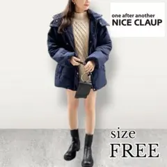 NICE CLAUP ナイスクラップ マルチWAY ロングダウンコート ネイビー