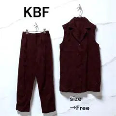 ケービーエフ セットアップ ノースリーブ テーパードパンツ 大人カジュアル 上品