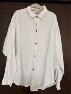 ロキシー　ホワイ春夏　ロングシャツ　Sのサムネイル