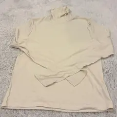 ソフトリブタートルネックT ナチュラル