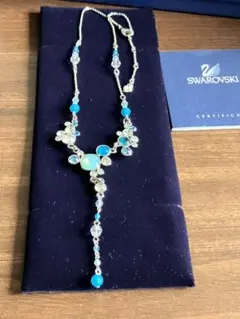 ★SWAROVSKIスワロフスキー　ネックレス　　ターコイズブルー　ゴージャス