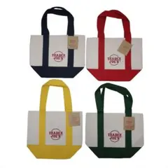 タグ付き TRADER JOE'S ミニ キャンバス トートバッグ 4色セット