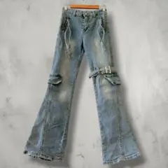 00s archive gimmick flare denim pants S