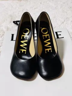 LOEWE ブラックパンプス ショルダーバッグに.LOEWEロエベ コミックパンプス ソフトカーフ