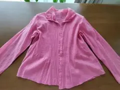 後ろ姿も素敵 薄軽ジャケット ピンク 薄軽シャツ トップス