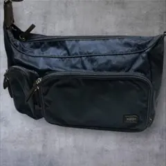 【極美品】ポーター プラン ショルダーバッグ ネイビー A4収納 撥水 ナイロン