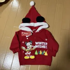 新品未使用　ミッキー　クリスマス　パーカー　80