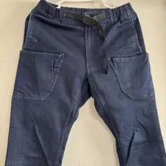 グラミチ　デニムパンツSダークブルー イージーパンツ 調整可能ベルト付き