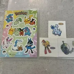 ポケモンパン デコキャラシール 3枚　& ポケモンシール