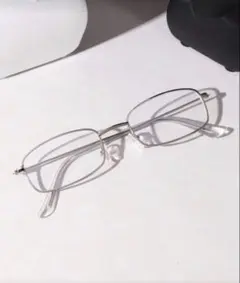 gentle monster 風 シルバー 眼鏡 リムレス　JINS