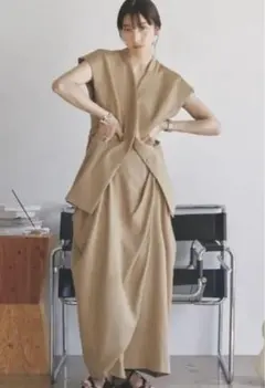todayful トゥデイフル　Drape Satin Skirt