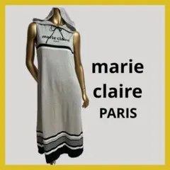 【4781】marie claire パーカー ロング ワンピース M グレーのサムネイル