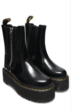 Dr.Martens チェルシーブーツ 厚底 ブラック レザー