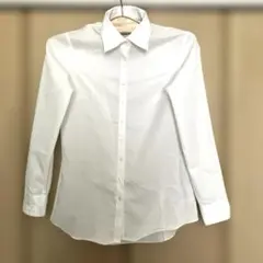 ホワイト 5号　長袖 ボタンアップシャツ