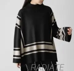 新品　RADIATE バイカラースクエアデザインニット