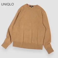 極美品 UNIQLO カシミヤ100% クルーネック ニット セーター M